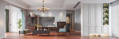 美式客餐厅3D模型下载